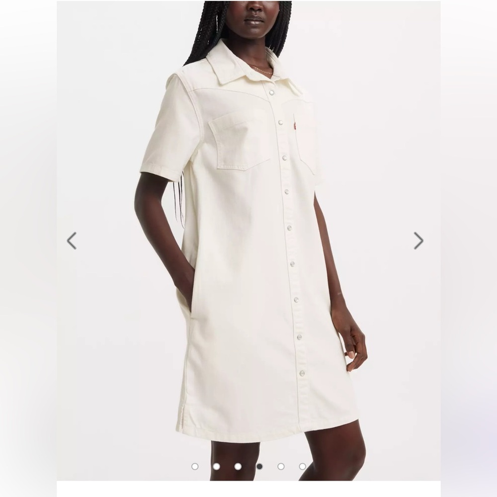 Levi’s Eggshell Button-Up denim Shirt Dress